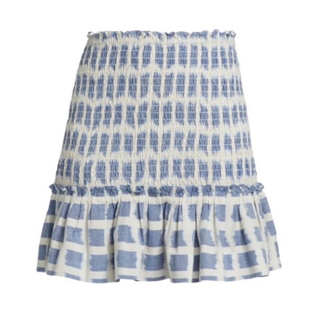 Veronica Beard Aloya Smocked Skirt